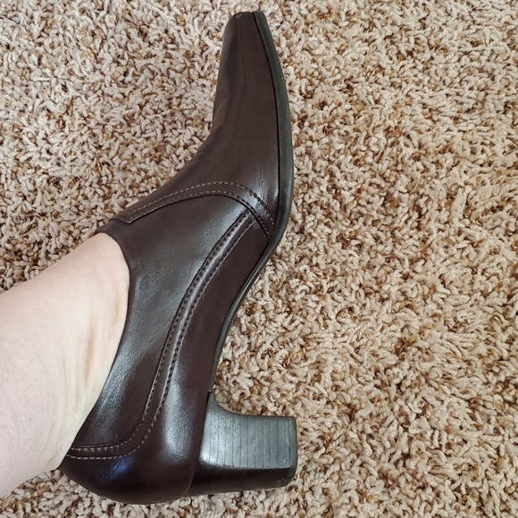 Franco Sarto Brown Square Toe Slip-on Shoes 8.5M - Picture 6 of 6